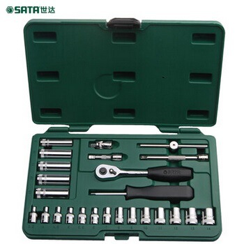 现货世达五金工具25件套6.3mm棘轮套筒万向接头套筒扳手 09001