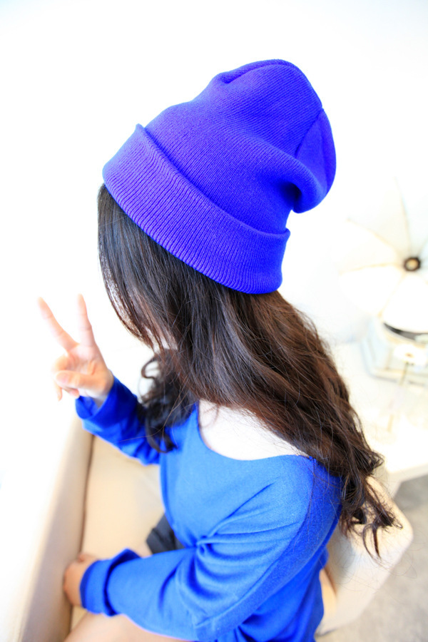 Unisex Simple Style Solid Color Sewing Crimping Wool Cap display picture 21