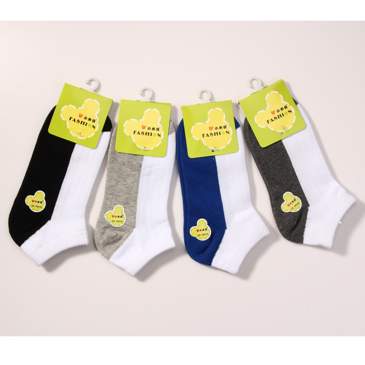 Millet bag spring and summer children's foot color matching student socks combed cotton socks thin invisible socks short boat Socks children's socks Millet bag spring and summer children's foot color matching student socks combed cotton socks thin invisible socks short boat Socks children's socks