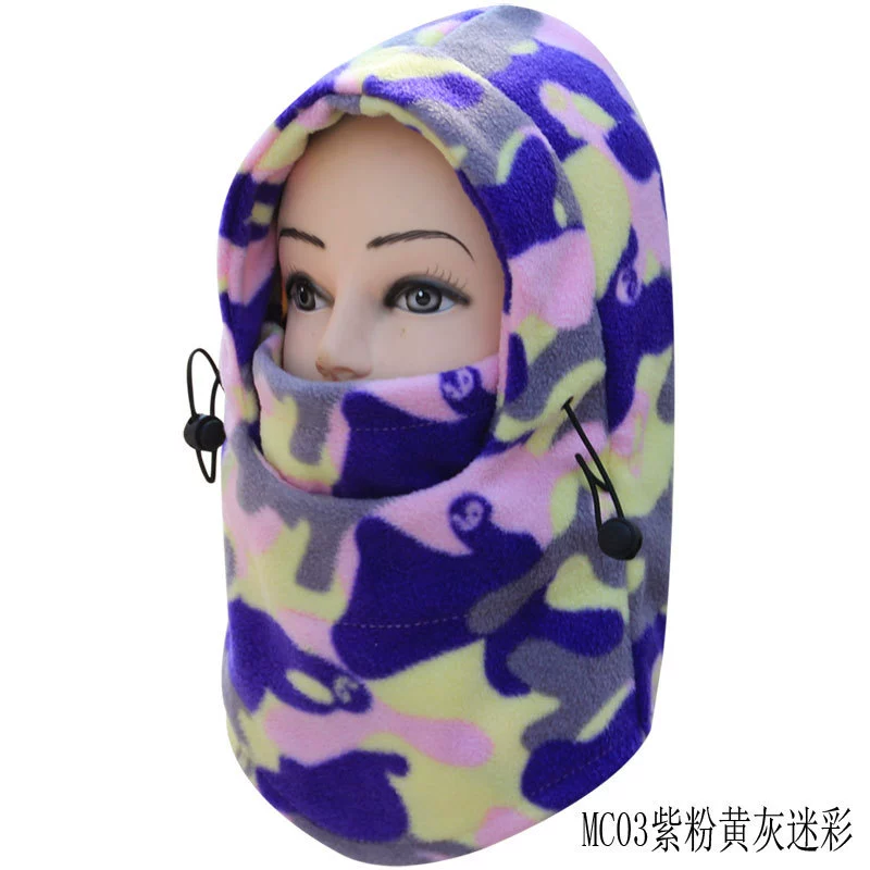 Универсальная camouflage шляпа, теплая бархатная шарф-плед, зимняя медицинская маска, усиленная толщина