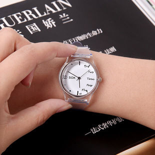 266 quartz watch transparent fashion popular student watch men and women children's children watch manufacturers wholesale generation