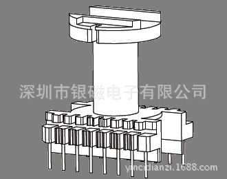 ER39/EC39骨架YC-ER-3902 8+8P骨架，BOBBIN,变压器骨架