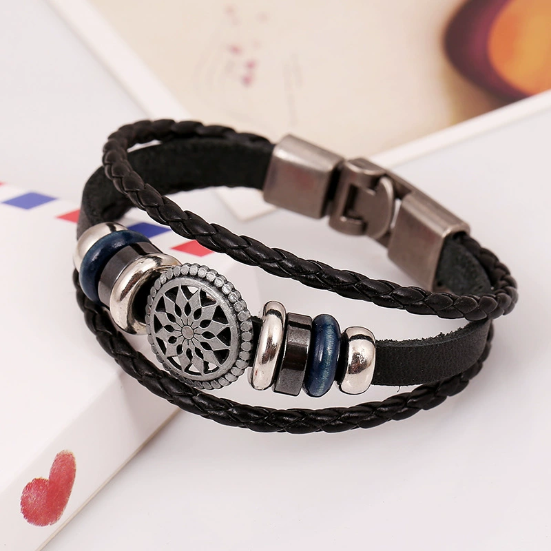 Кожаный универсальный браслет, мужской аксессуар, Aliexpress, панк стиль