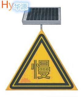 solar energy triangle Warning sign Super bright LED Super Reflective film Sign Board customized quality ensure