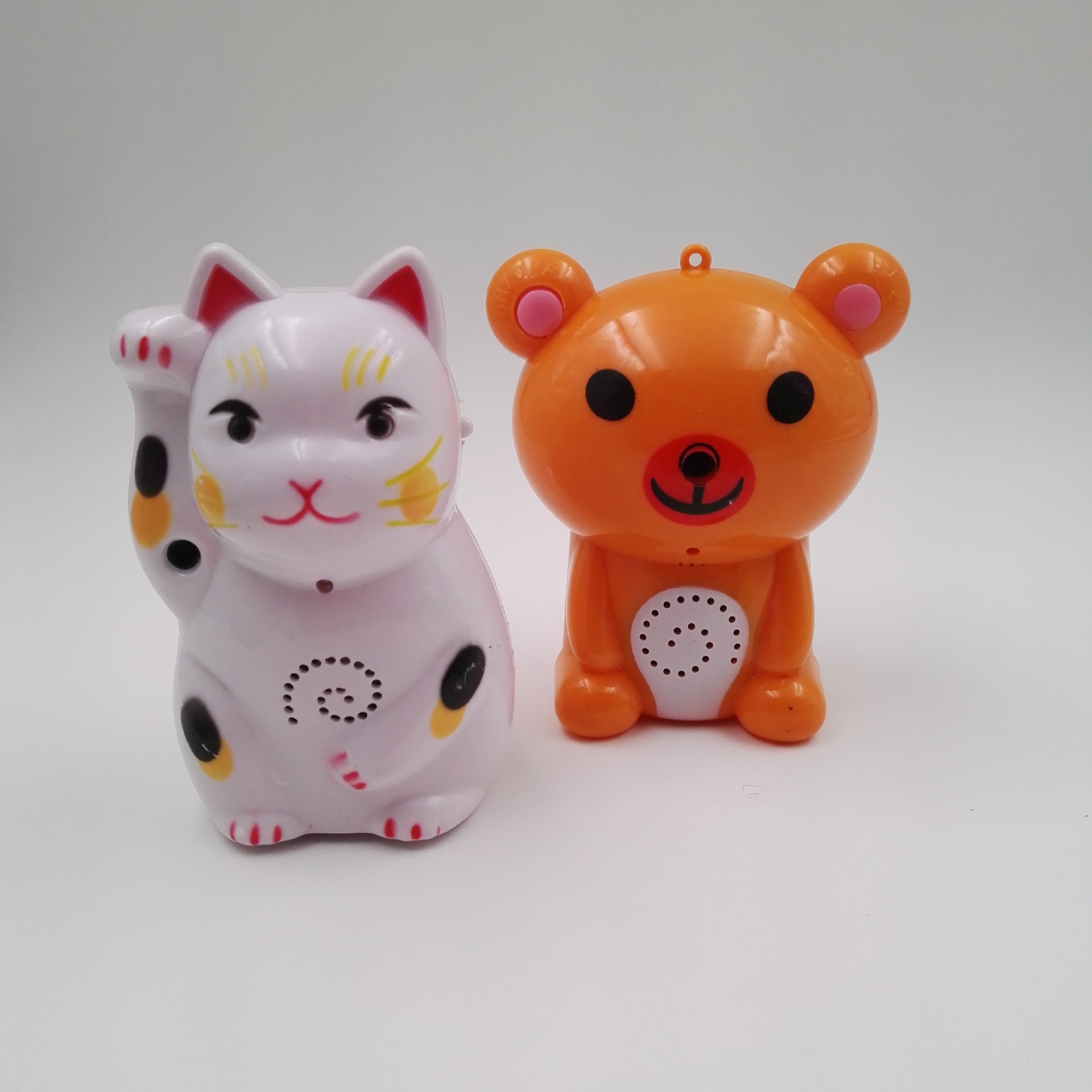 女声语音你好欢迎光临卡通招财猫 电子迎宾器 感应门铃广告导购器