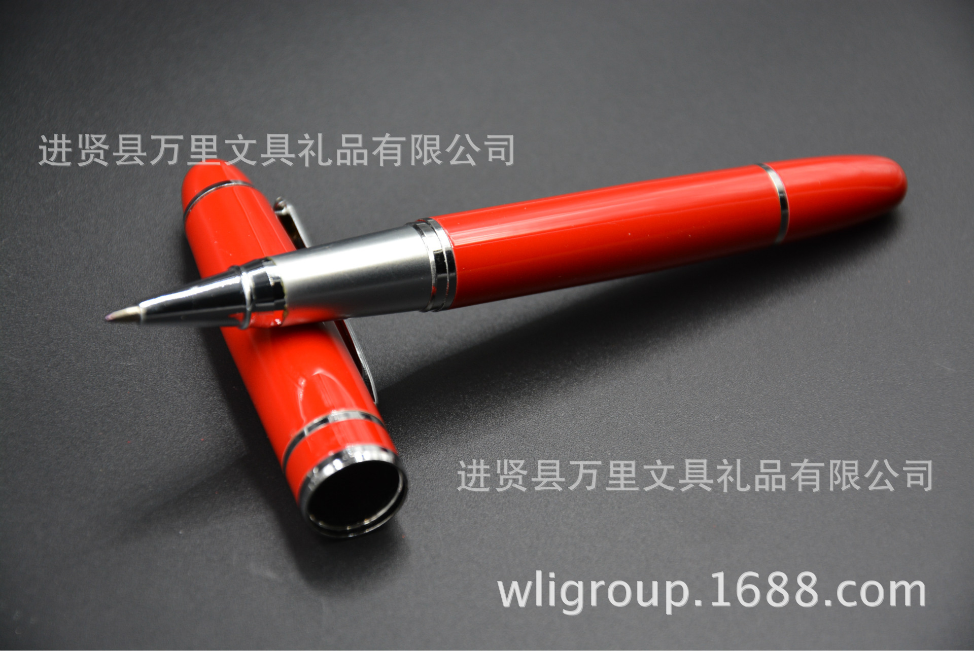 万里集团直营 高档红瓷笔 中国红笔套装 商务礼品 红瓷套装带笔盒