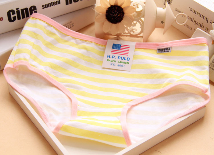Slip jeunesse rayures A001 en coton - Ref 653008 Image 19