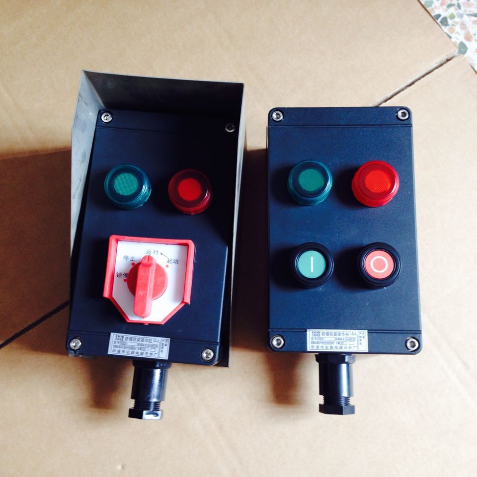 BZC8060-A2D2现场防爆操作柱2灯2钮防水防尘控制按钮盒2灯1旋钮