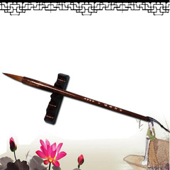Langhao brush, four treasures of the study, wooden pole, brush for student calligraphy training, water writing pen wholesale, can be made into ogo