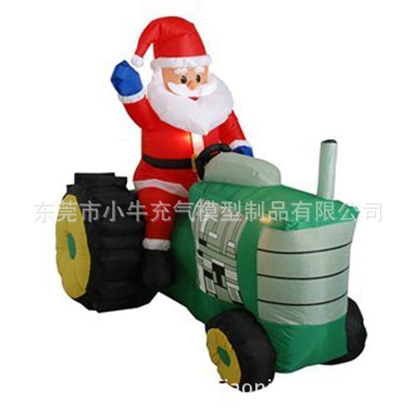 5\' Tall Airblown Santa on a Tr