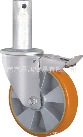 南京脚轮 厂家直销 6寸 8寸 优质进口铁芯聚氨酯 脚手架轮 鹰架轮