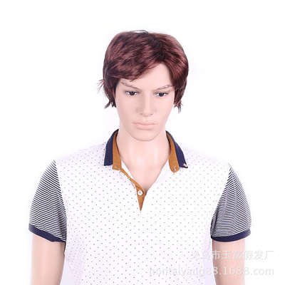 wish Amazon com through student AliExpress Short hair fluffy lifelike Schoolboy man Oblique bangs special counter Best Sellers