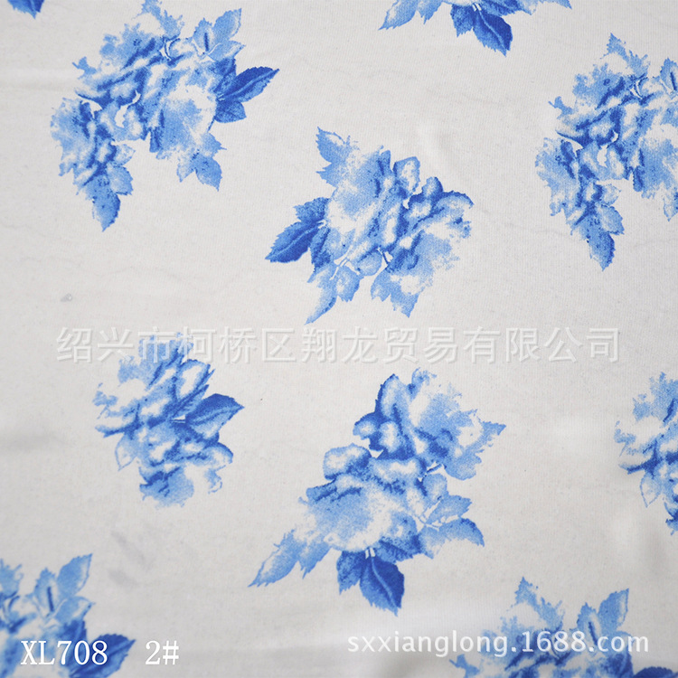 【翔龙印花 XL708】新品爆款  文艺清新素雅水粉玫瑰花淑女印花