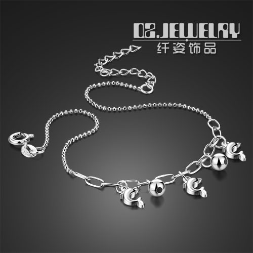 [Small business 100 Mixed batch]fashion Foot ornaments wholesale Pendants Bead Dolphin Anklet A2049