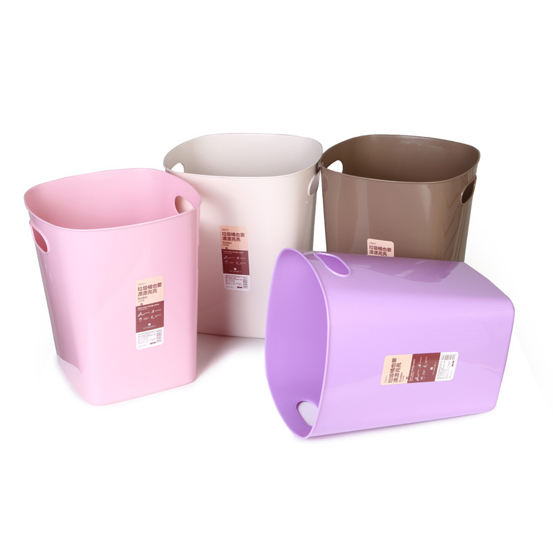originality Household trash Green plastic Health barrels Colorful Office wastepaper basket household lidless Trash