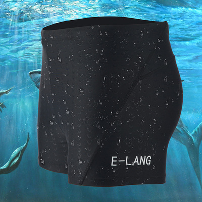 鲨鱼皮男士泳裤 防水泳裤平角加大码泳裤男式短裤沙滩泳裤|ru