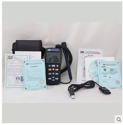 可开13%票泰仕TES1365温湿度表 温湿度计 温湿度记录仪 高精度