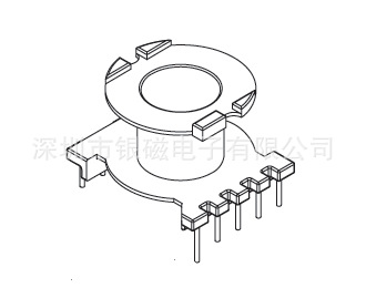 POT30骨架YC-POT-3002，5+5P,厂家直销，变压器骨架电感底座