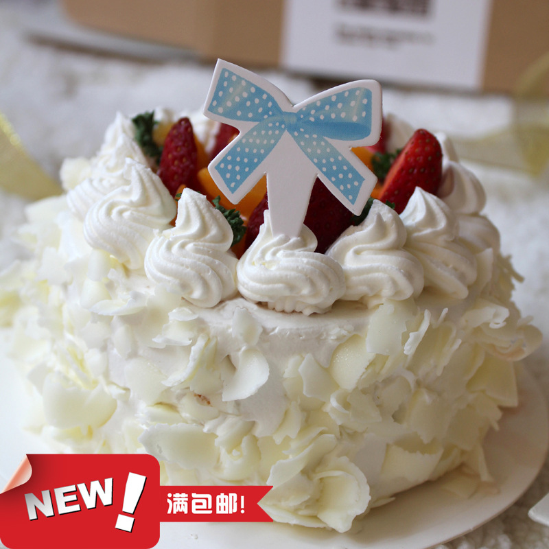 50个  韩版生日蛋糕插牌插旗 慕斯西点插片 蛋糕装饰