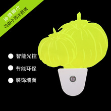 电子产品批发可定制led七彩智能光控创意南瓜小夜灯