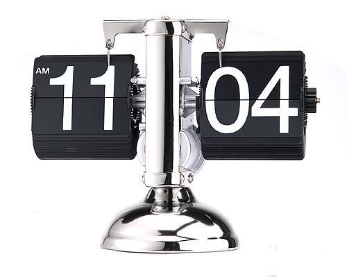 Creative Simple Decoration Fashion Home Single Leg Electronic Retro Mechanical Automatic Page Turning Small Balance Clock Clock