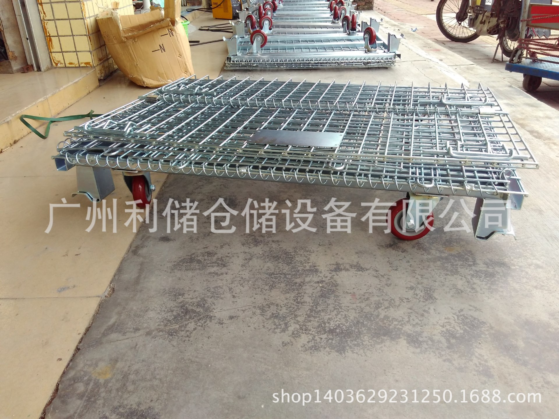 广州利储铁笼车采购笼车中山脚轮仓储笼铁周转车|ms