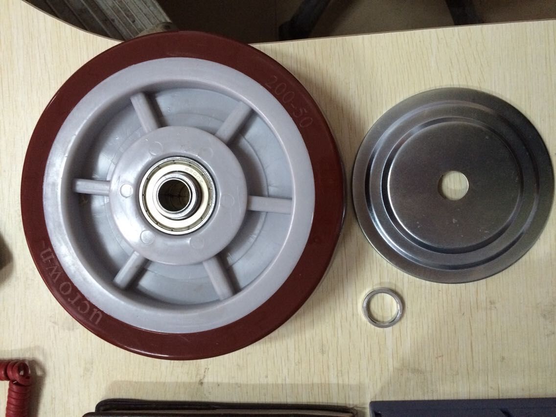 脚轮8寸超重型聚氨脂单轮优冠脚轮静音轮载重1000公斤PU轮子厂家