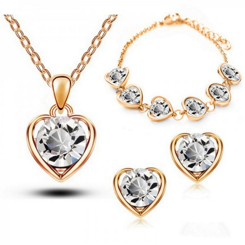 Серьги сердце-форма, украшение, набор, корейский стиль, 3 предмета
