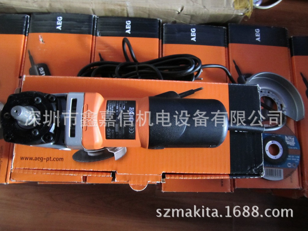 现货批发德国 AEG 4寸半工业级角磨机 WS8-115M