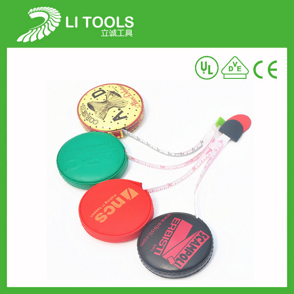 厂家供应圆形包皮压印PU尺PU卷尺 圆形包皮卷尺 高档赠品可印logo