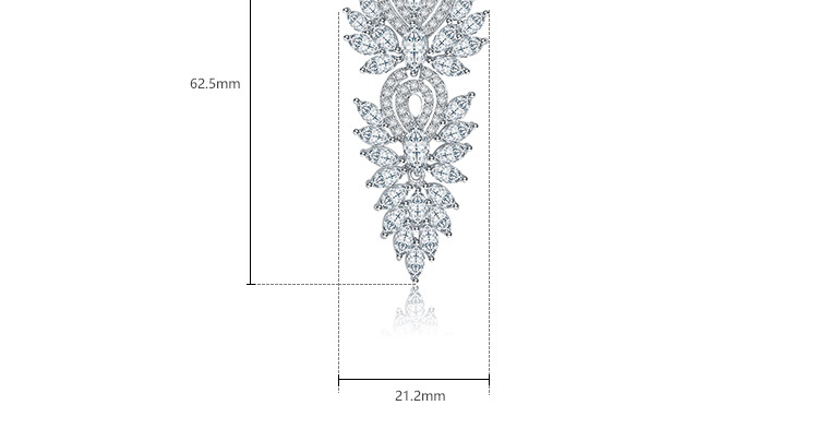 Fashion Jewelry Wholesale Aaa Zircon Super Flash Bridal Dinner Earrings Wholesale display picture 6