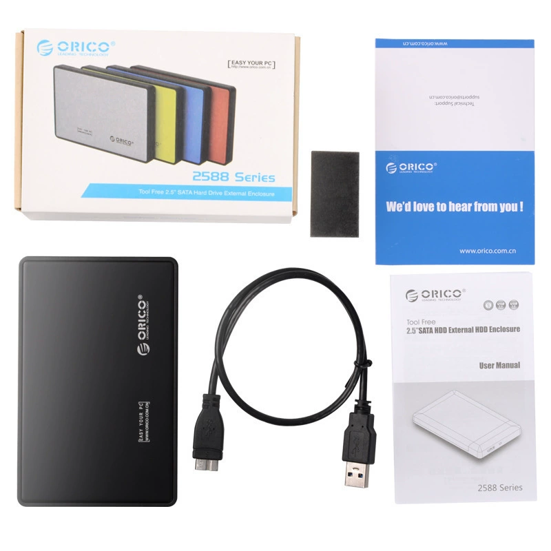 Orico 2588us3 usb3.0 мобильный корпус для жесткого диска 2.5-дюймовых SATA внешний корпус для ноутбука