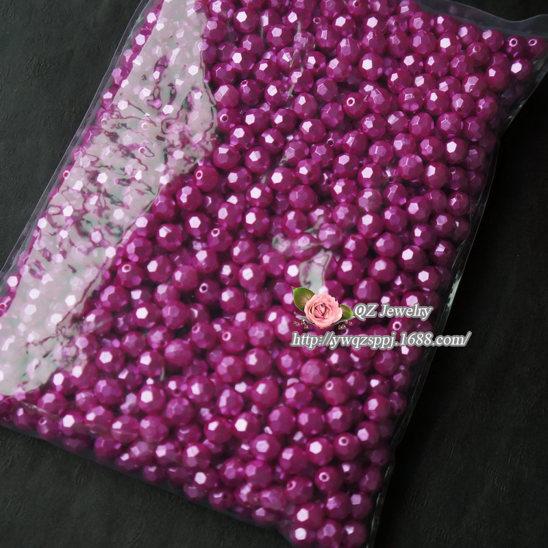 ABS imitation pearl cut surface beads, new imitation pearl wedding prop clothing, bride's wedding dress pearl loose beads wholesale detail image 6