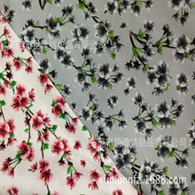 印花布  全棉弹力斜纹印花布，小梅花服装面料印花