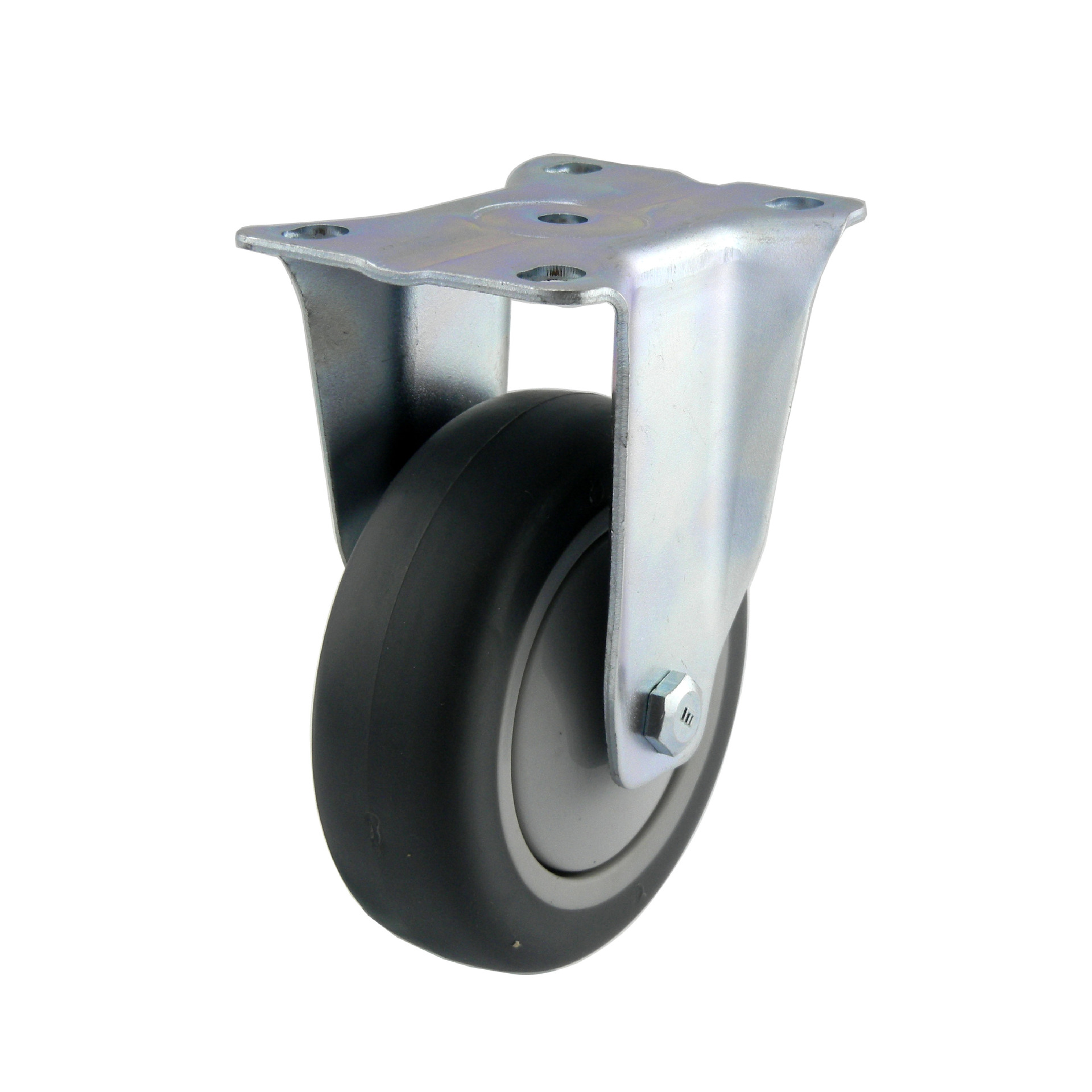 大胜工厂直销4寸工具车人造橡胶平底定向脚轮4DHTG-12Z1