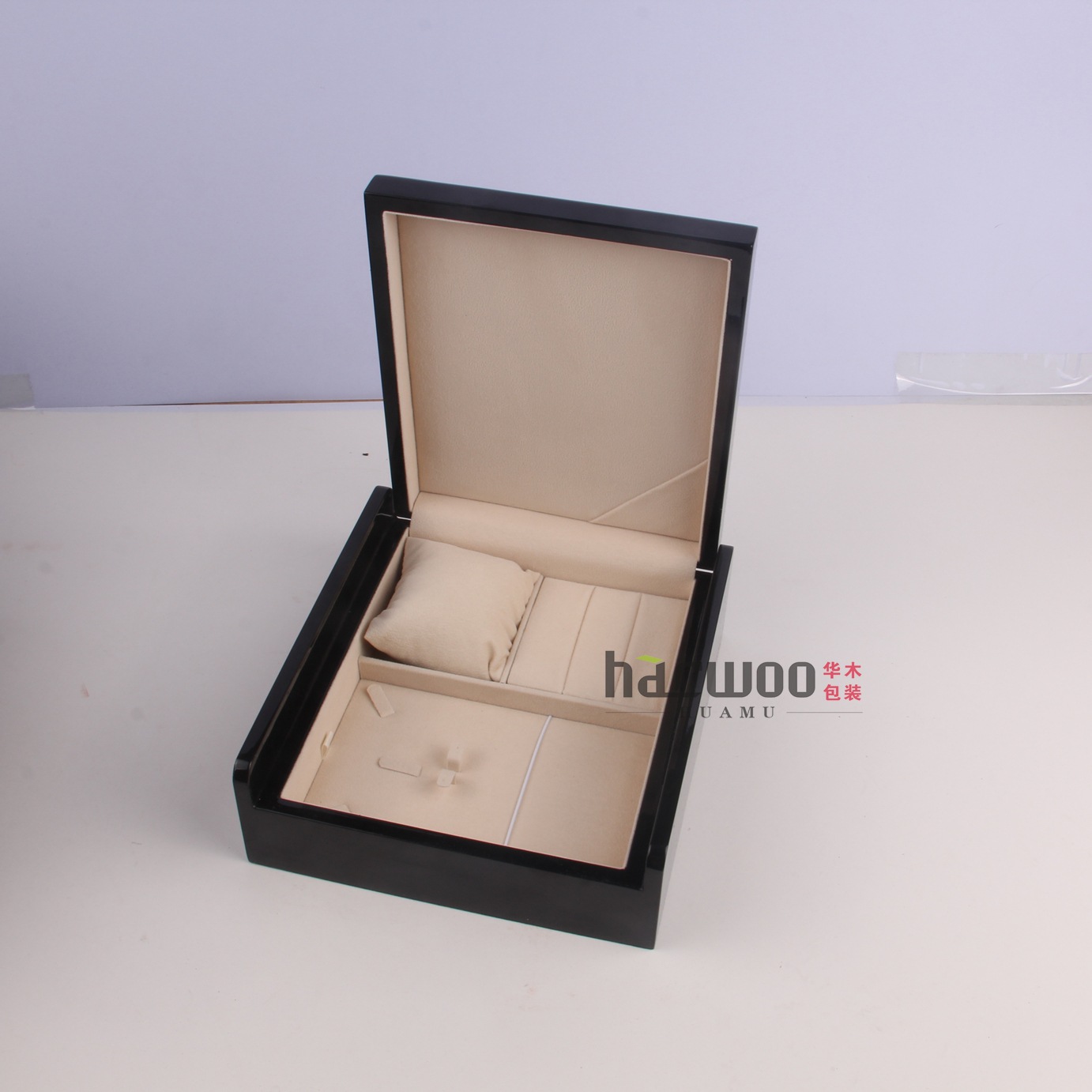 订做木质高光首饰盒套装手表戒指吊坠耳环饰品盒批发厂家