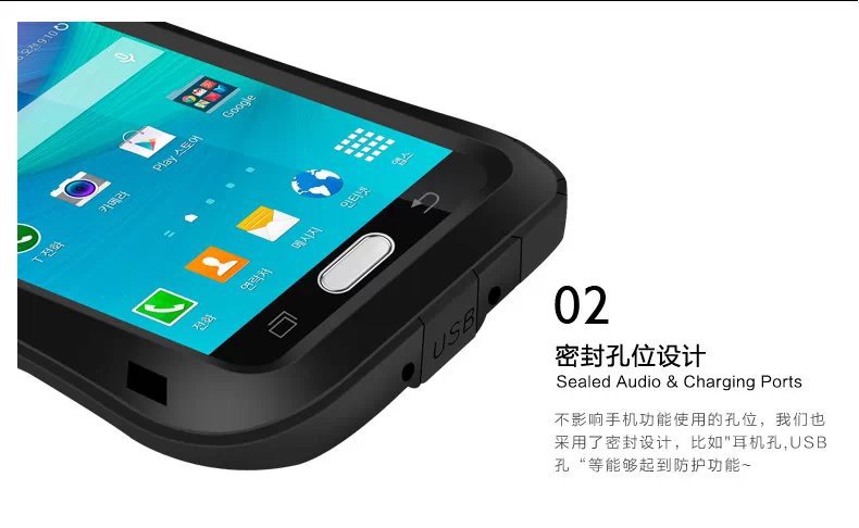 LOVE MEI Powerful Small Waist Water Resistant Shockproof Dust/Dirt/Snow Proof Aluminum Metal Outdoor Heavy Duty Case Cover for Samsung Galaxy Note 4