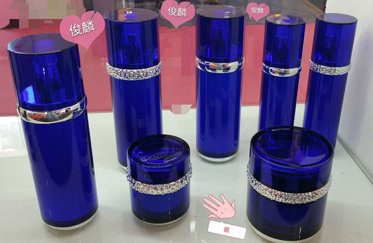 新款钻石瓶 直圆瓶 高档亚克力瓶 乳液瓶膏霜瓶 化妆品瓶子分装瓶