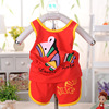 Summer vest for boys, children's set, cartoon shorts sleevless, wholesale