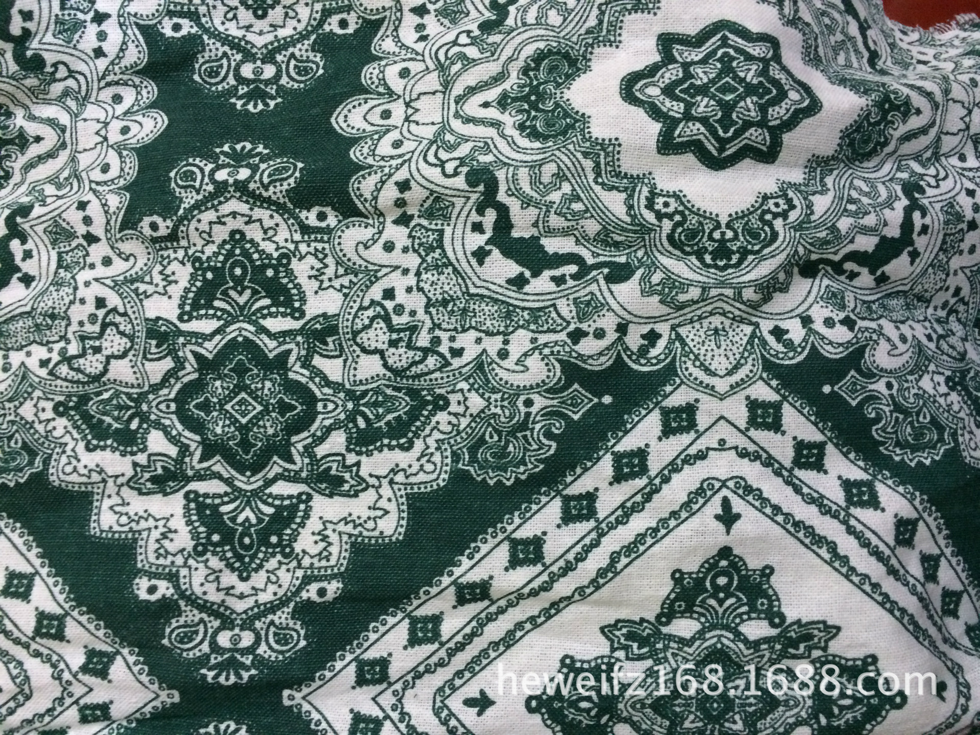 厂价直销 F8063 现货供应 麻棉印花 时尚服装棉麻桌布窗帘面料