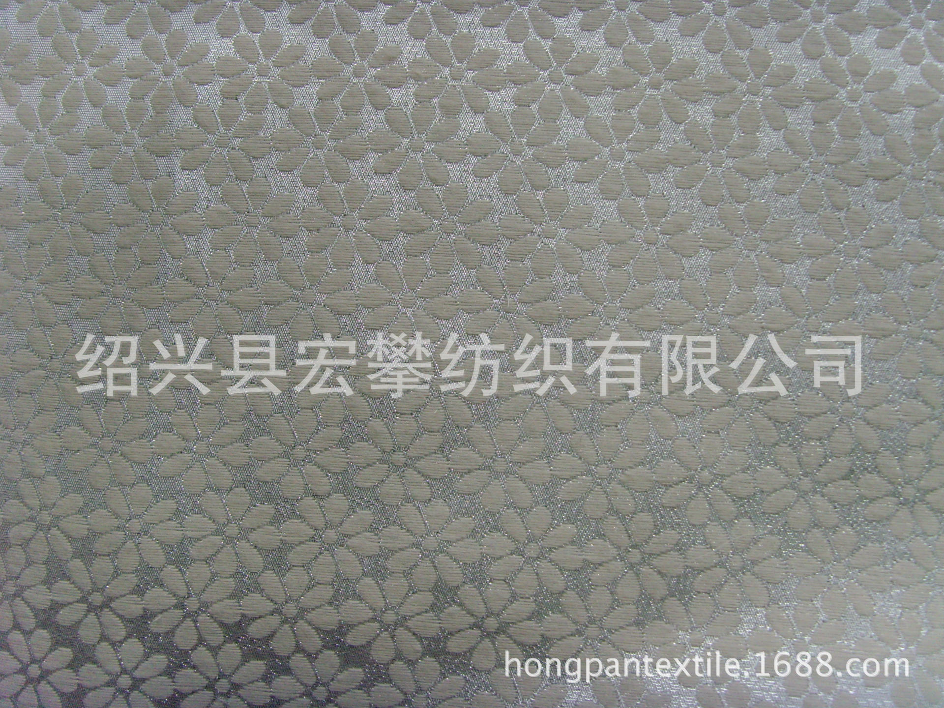 金银丝色织米字大提花面料