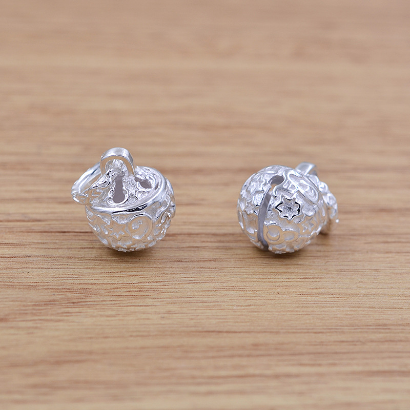 批发时尚银饰品项链铃铛吊坠 祥云 diy水晶佛珠手链配件 白大