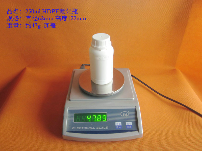 杭州莱伯斯 250ml氟化瓶 高阻隔HDPE塑料试剂瓶 高品质塑料样品瓶