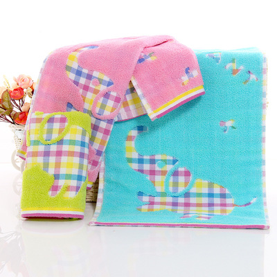 double-deck Gauze pure cotton Jacquard weave thickening Infants Child towel towel supermarket Home Wholesale