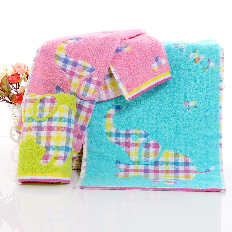 double-deck Gauze pure cotton Jacquard weave thickening Infants Child towel towel supermarket Home Wholesale