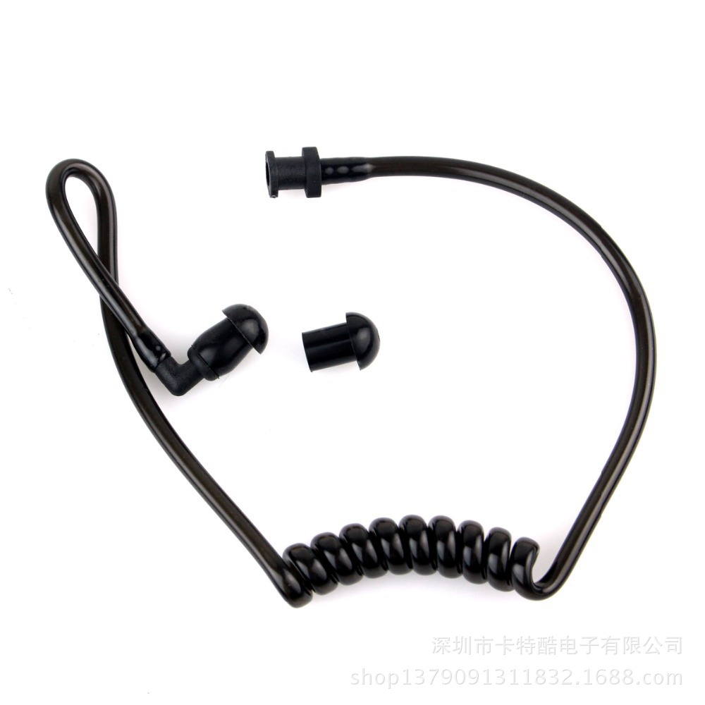 新款替换黑色线圈声空气管+耳塞对讲机耳机空气导管单管