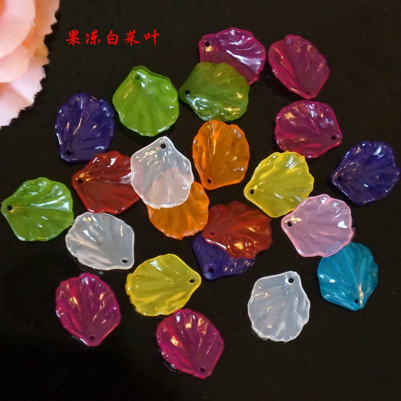 古风汉服COS发簪小贝壳叶片 古代宫廷发髻配件 果冻效果花朵叶子详情图4