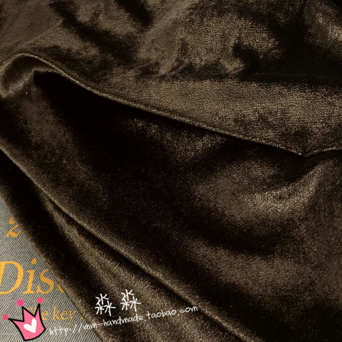 纺织爆款布料 深咖啡色弹力柔软金丝绒 夜店装窗帘运动服褐色面料