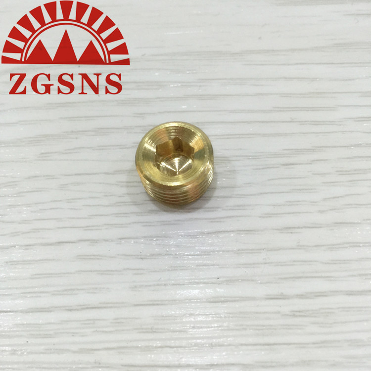 气动元件低价批发 水暖配件 铜内六角堵头-01 02 03 04 06 1寸