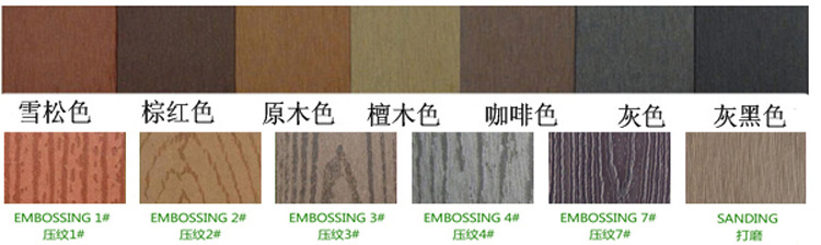 黄山华塑木塑地板色卡